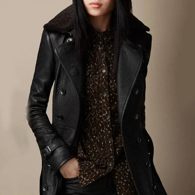 LENA | Classic Leather Coat