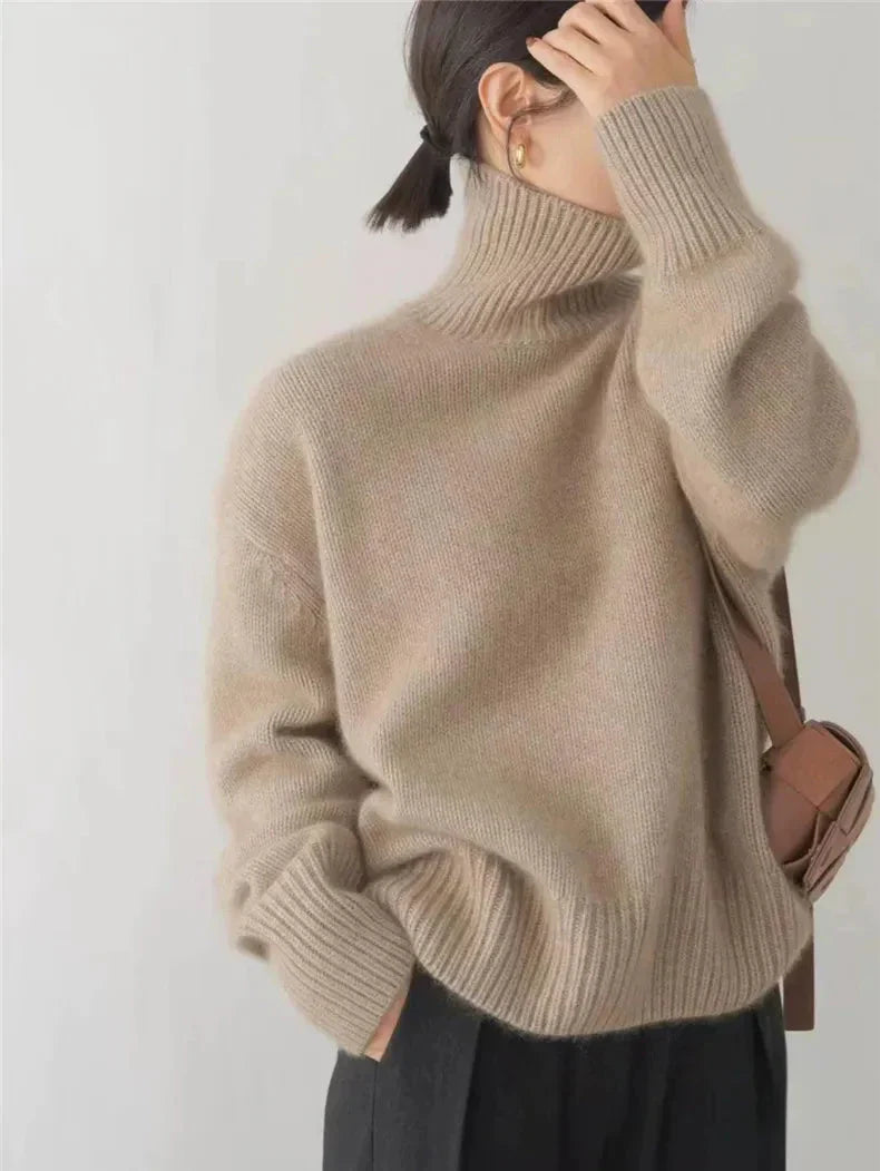 Diana - Soft and Comfortable High Neck Jumper