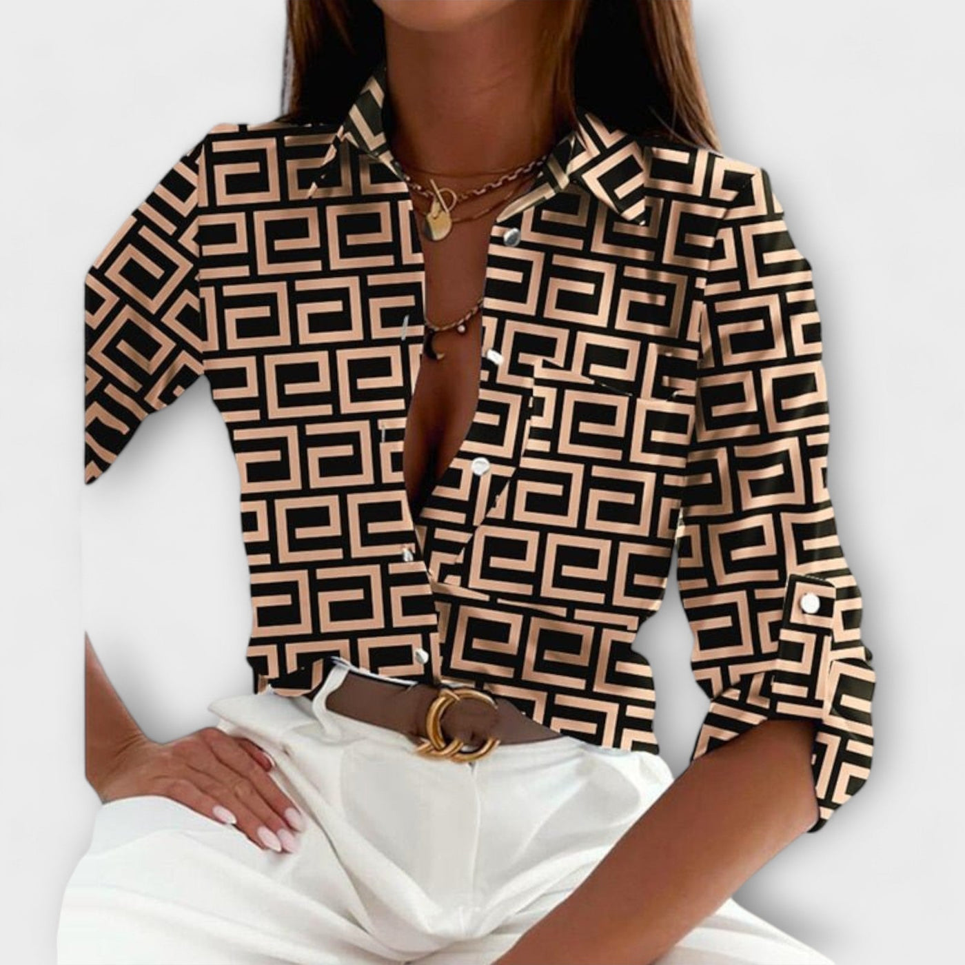 Velmira – Blouse with Classic Collar
